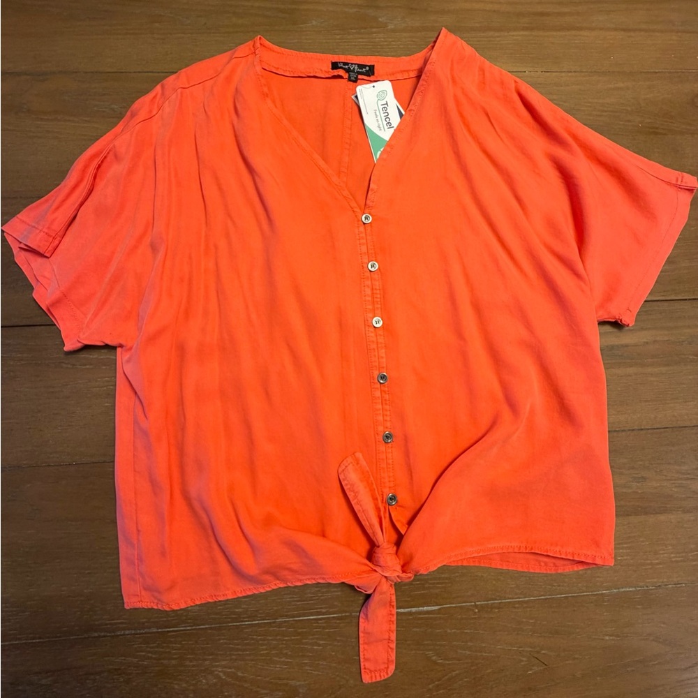 Velvet Heart Orange Button Down Shirt